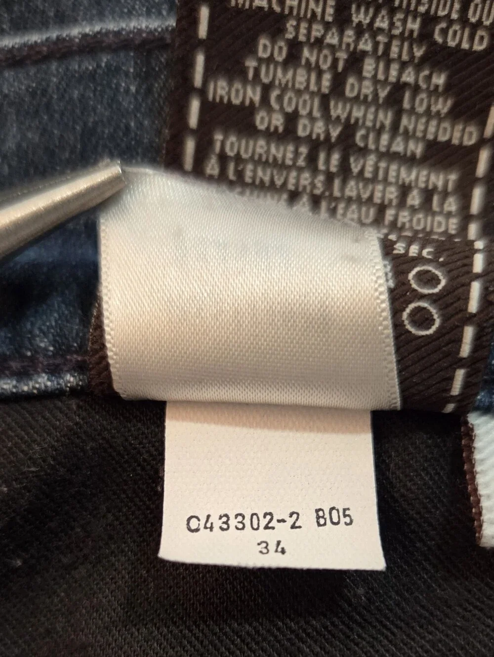 7 for All Mankind Jeans Slimmy Washed  Blue Denim Jeans, Tapered Legs, 34x32